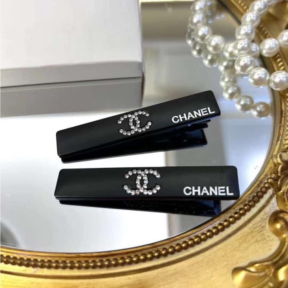 🌺New Chanel Beauty Hair Clip Gift Set 2 Pcs Rare Item Black🌺